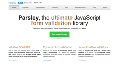 Desktop Screenshot of parsleyjs.org