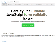 Tablet Screenshot of parsleyjs.org